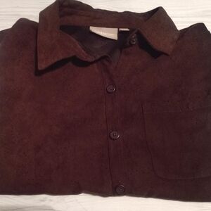 Croft & Barrow Brown Blouse
